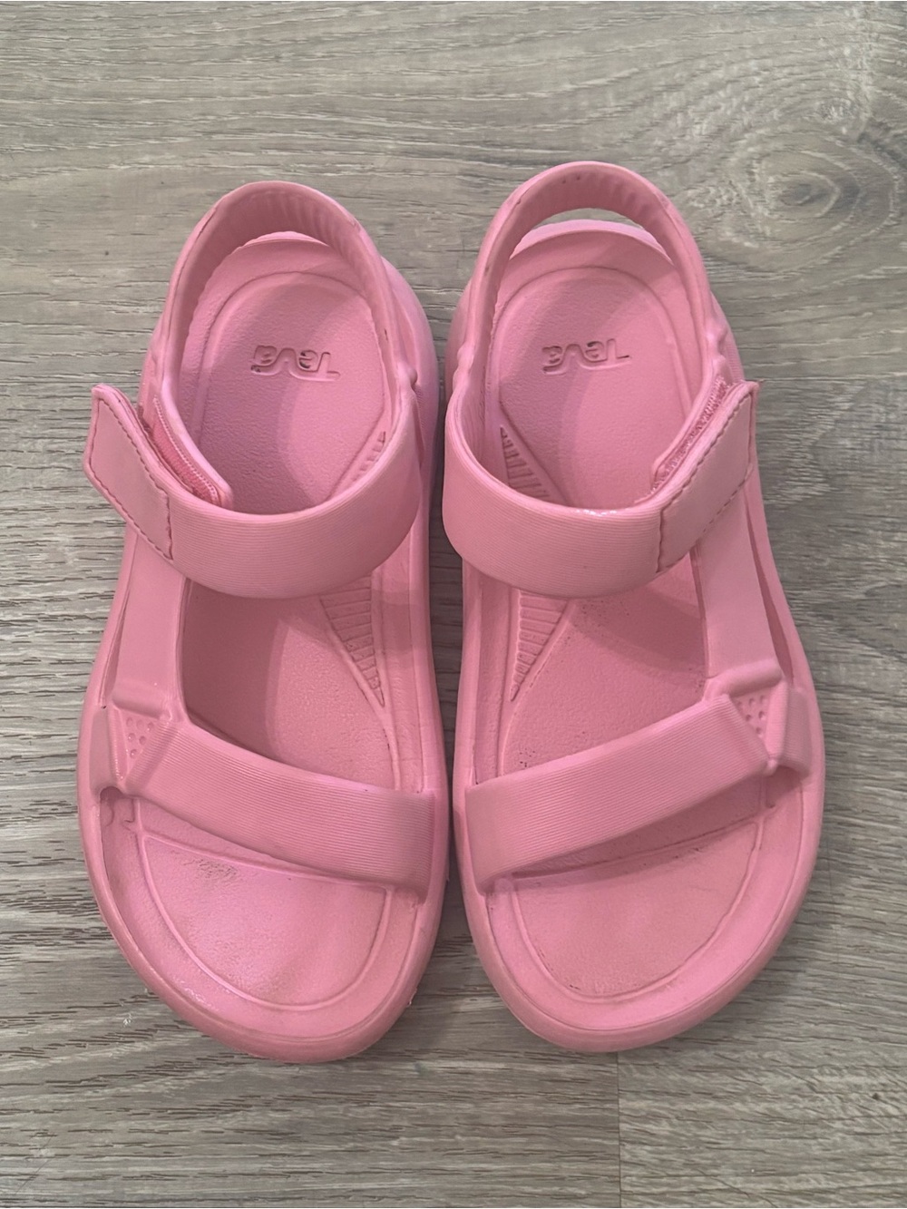 Teva Hurricane Drift Kids Strappy Sandals Hook & Loop Pink Rosebloom Size C13